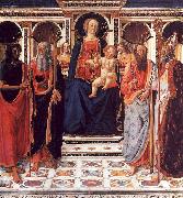 Cosimo Rosselli The Virgin and Child Enthroned with Saints oil painting